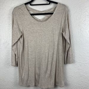 Stitch FixCrescent Kalasia Criss Cross Back Detail Knit Top NWT Small Beige